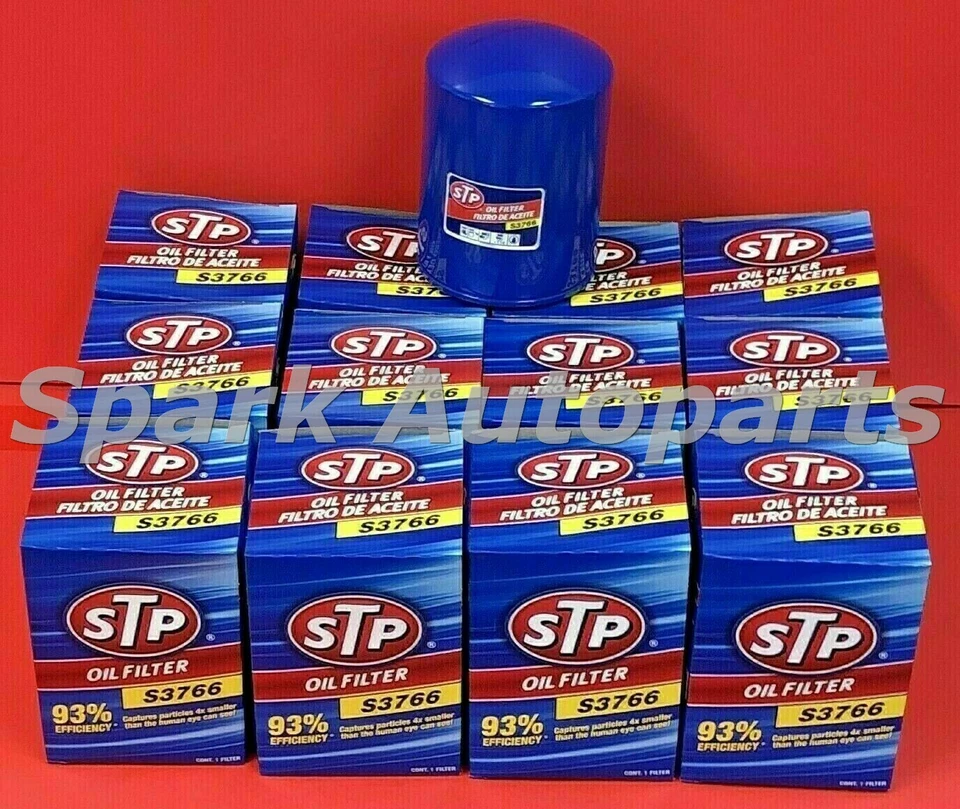 Nuevo estuche de 12 filtros de aceite de motor STP S3766 para FORD F59, E-350 Econoline, PH3766 Foto 2 de 3