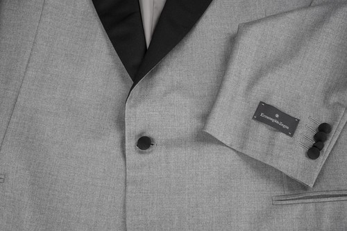 Traje Esmoquin ERMENEGILDO ZEGNA Lana Plateada Ajuste Regular Botón Único 54 L (EU 64) - Imagen 4 de 14