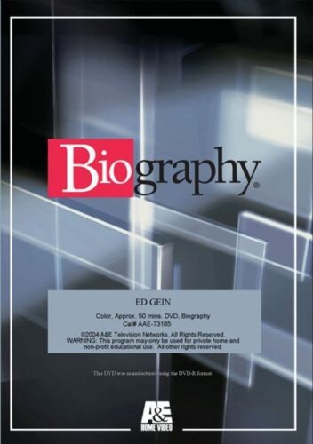 BIOGRAPHY:ED GEIN NEW DVD - Afbeelding 1 van 1