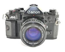 Canon A-1 35mm Film Camera w/Canon 50mm F1.4 FD Lens