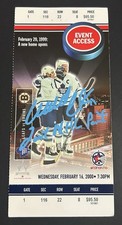 2/16/2000 WENDEL CLARK Last NHL POINT Signed FULL TICKET w/INSCRIPTION LEAFS