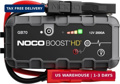 NOCO Boost GB70: 2000A UltraSafe Jump Starter - 12V Lithium Battery Booster Pack
