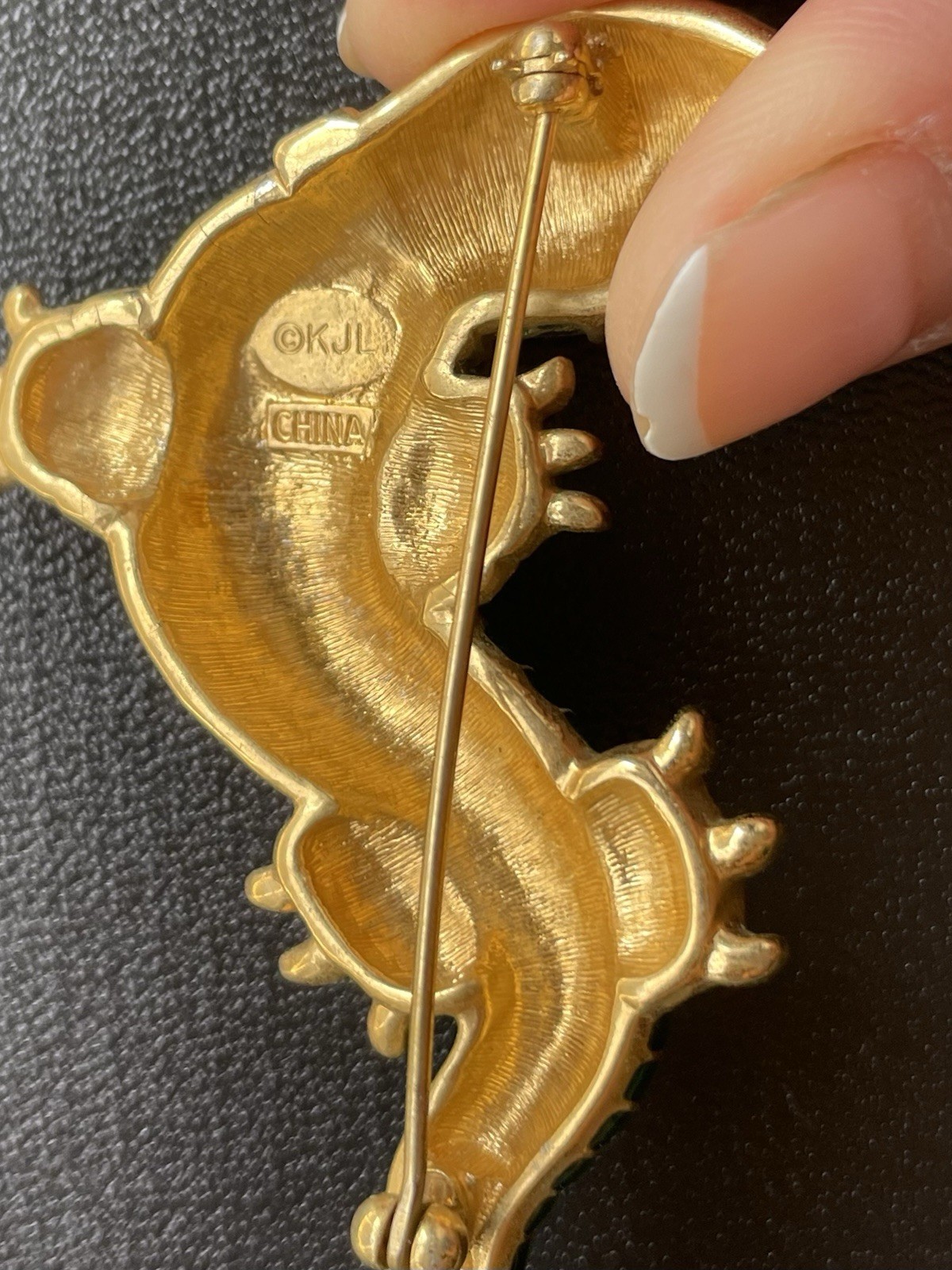 Vintage Kenneth Jay Lane KJL Salamander Enamel Cr… - image 4