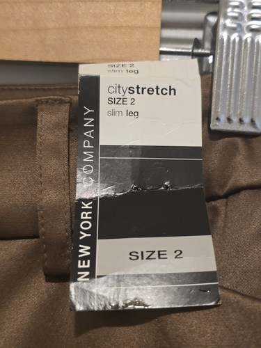 NWT Women's New York & Co City Stretch Brown Skinny Dress Pants Size 2 - Picture 4 of 7