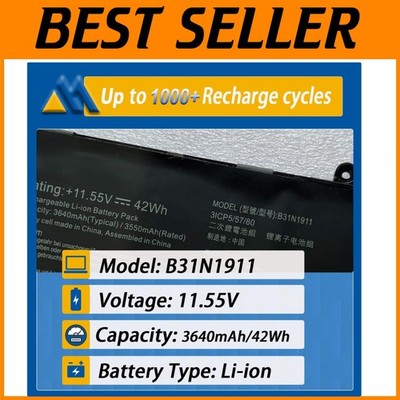 High Capacity B31N1911 Battery for ASUS Notebook X Series