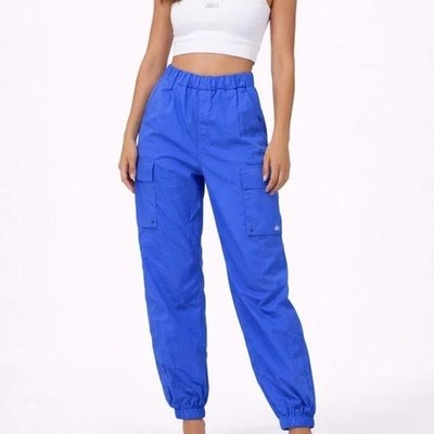alo yoga ヨガパンツ ブルー 系Sサイズ Alo Yoga Women's It Girl Cargo Jogger Pant Royal Blue Sz S | eBay