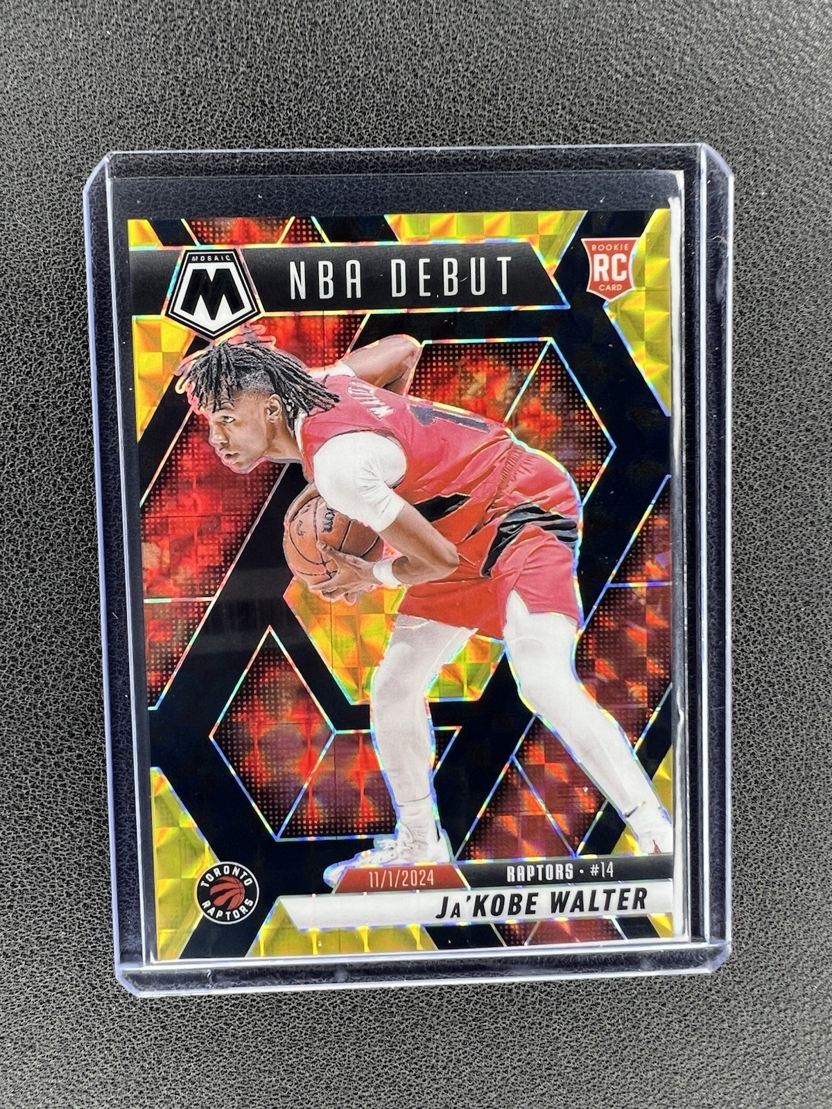 2024-25 Panini Mosaic Choice NBA Debut Ja’Kobe Walter Black Gold /8 RC # 253