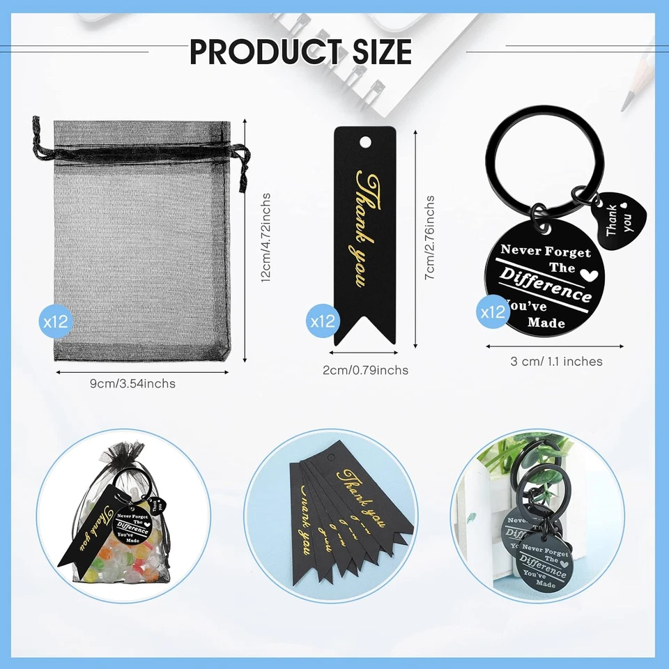 36 Pcs Employee Appreciation Keychains Bulk for Teachers, Staff, Graduation - Image 2 of 4