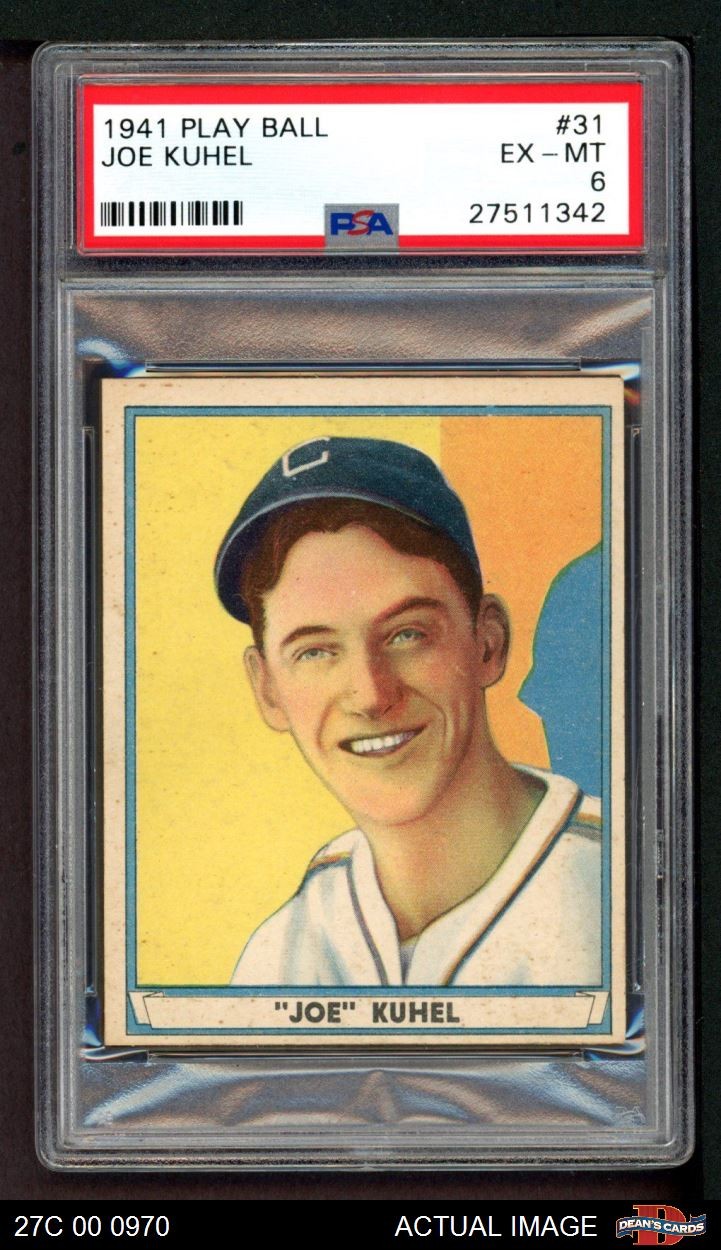 1941 Play Ball #31 Joe Kuhel White Sox PSA 6 - EX/MT
