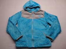 The North Face Jacket Girls Large 14/16 Blue Hooded Fleece Full Zip Outdoor