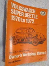 Haynes Owner’s Workshop Manual Volkswagen Super Beetle Bug 1970-1972 VW PB BOOK