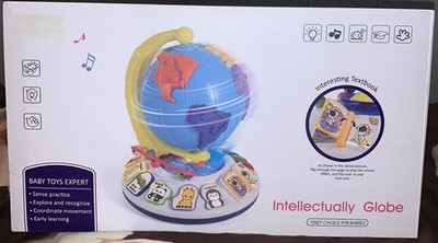 5 in-1 Interactive Globe for Kids, W/Sound, Puzzle, Bead Maze & World Map