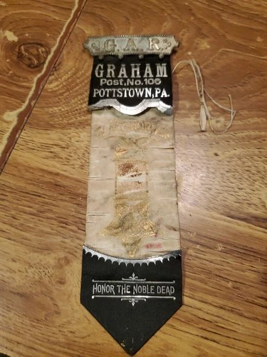 G.A.R. Graham Post No. 106 Pottstown Pennsylvania In Memoriam Ribbon