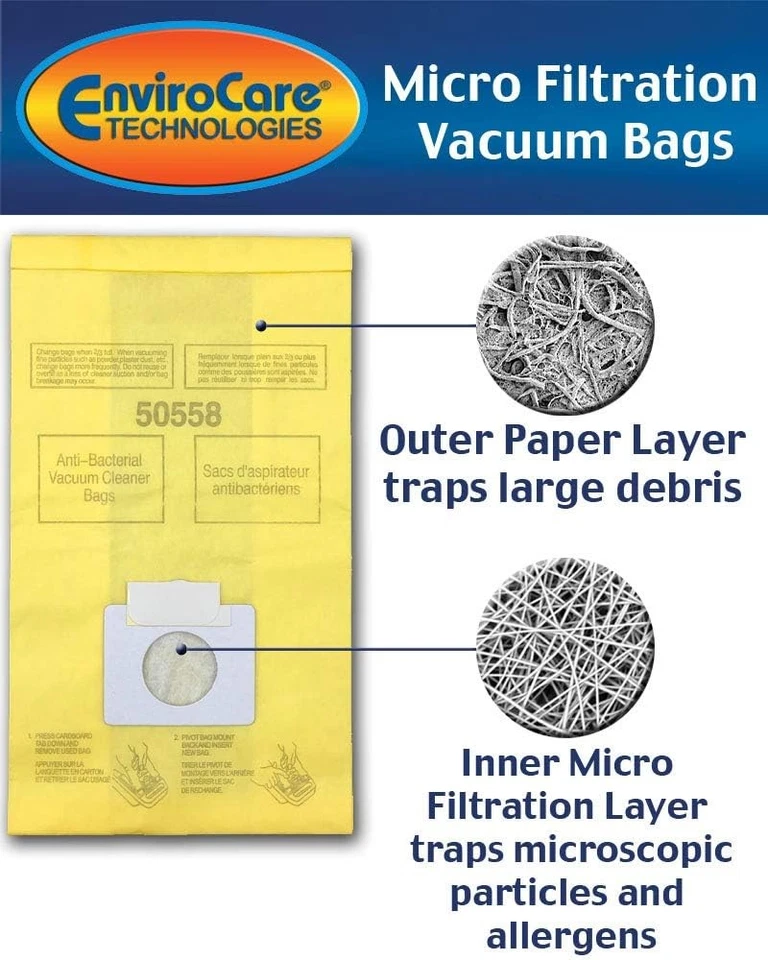Envirocare Replacement Vacuum Bags Compatible with Kenmore 15 Bags, White  - Image 2 of 4