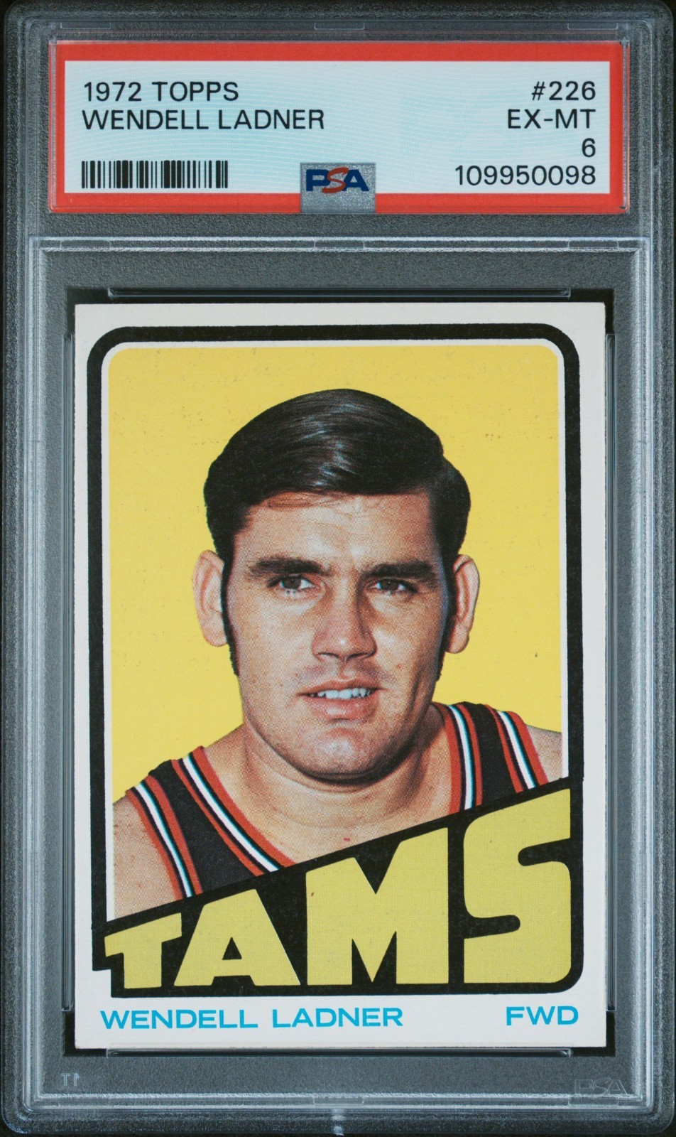 1972 Topps Wendell Ladner (RC) #226 PSA 6 (Looks Much Better) Memphis Tams