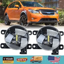 Pair LED Fog Light Front Bumper Lamp For Subaru XV 2013-2019 Impreza 2012-2018