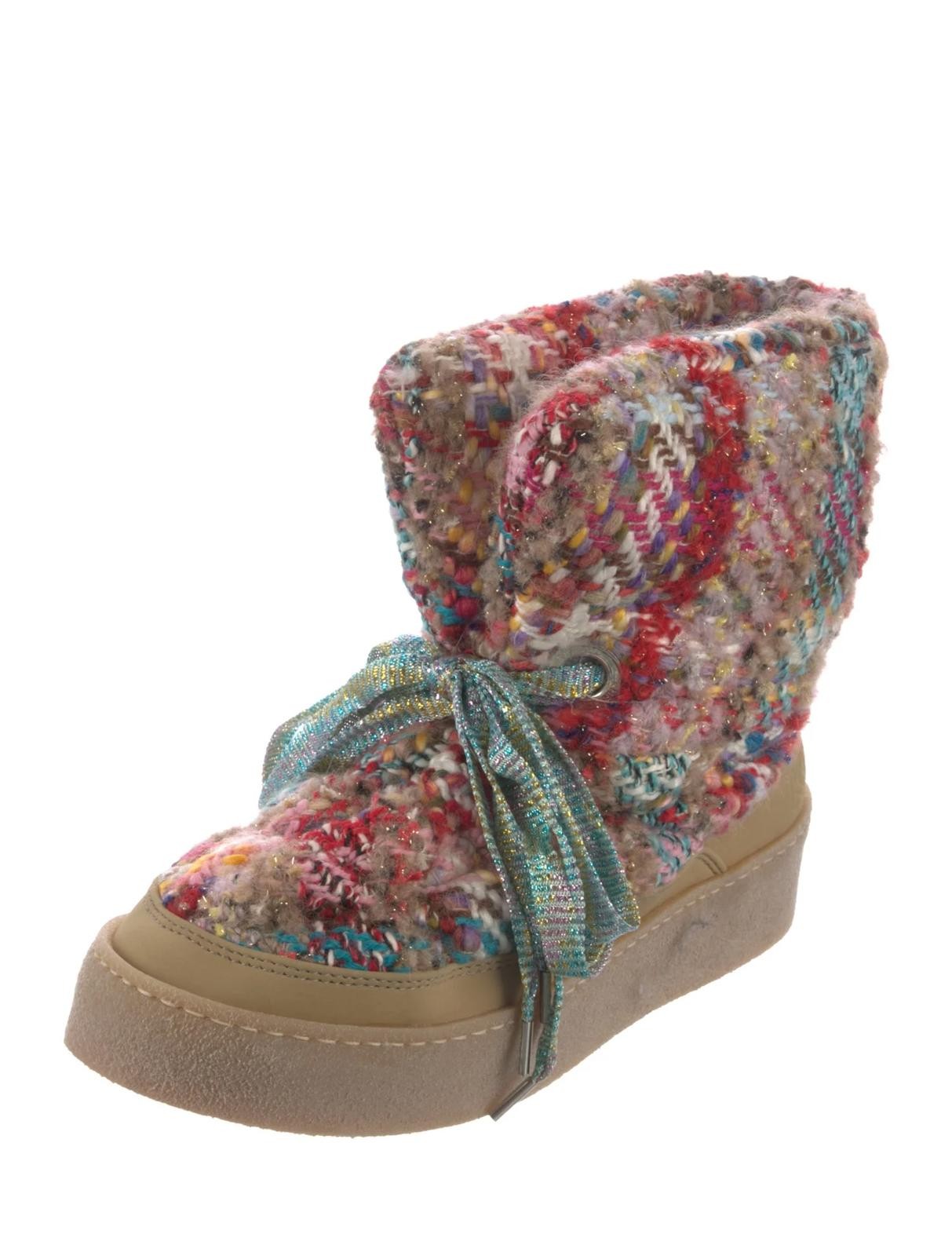 Khrisjoy Tweed Pattern Boots US10 - image 2