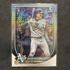 2025 Topps Bowman Chrome Mega Mojo Refractor Jacob Wilson RC Athletics