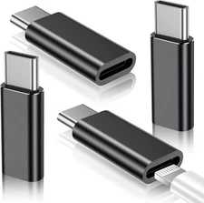 Temdan 4 Pack Lightning to USB C Adapter for iPhone 4 Pack, Black 27Wnew 