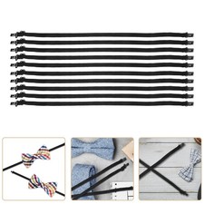 10pcs Bow Tie Strap Extender Adjustable Bow Tie Strap with Clips Elastic Bowtie