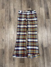1960s Farah Tweed Houndstooth Plaid Flare Tailored Lightweight Pant 31x31 Cuffed
