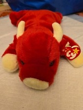 Ty Beanie Buddy Snort the Bull Plush Toy 4002 MWMT Retired Plush Toy