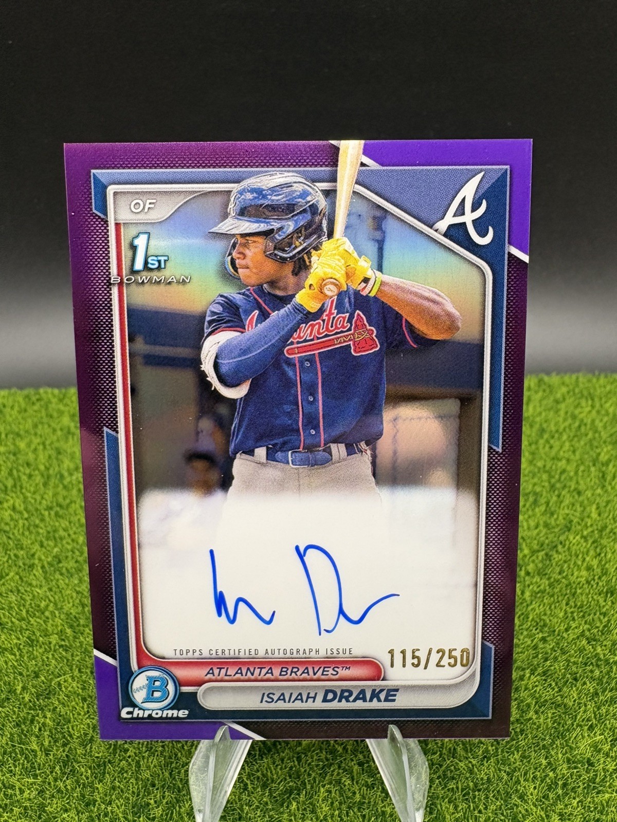 2024 Bowman - Chrome Prospect Auto Isaiah Drake #CPA-ID Purple Refractor /250 