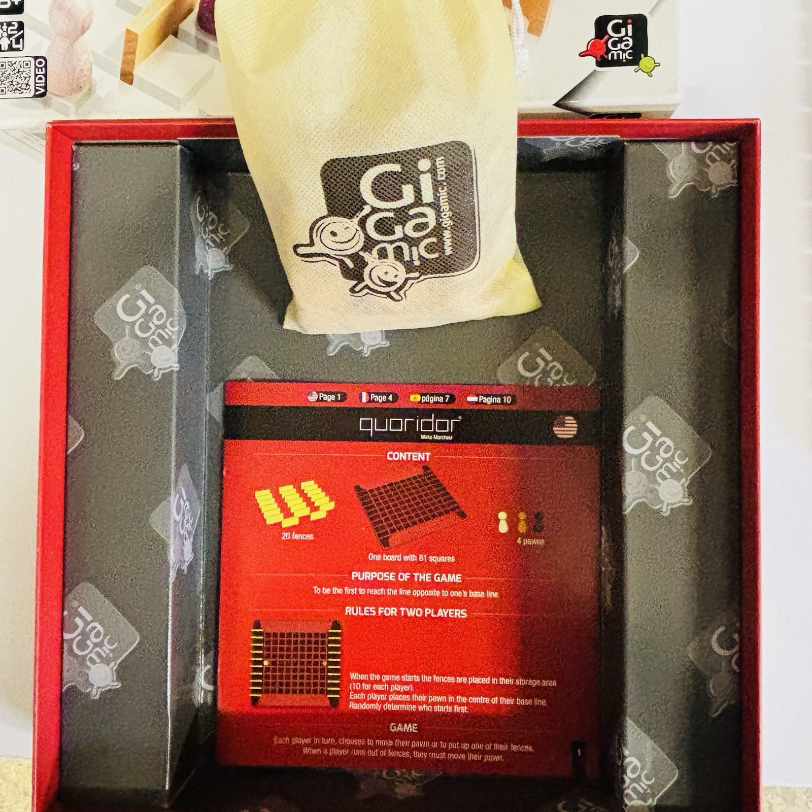 Quoridor  Mirko Marchesi  Gigamic Strategy Game Pre Owned Complete