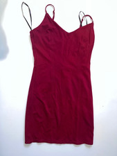 FOREVER 21 women bodycon short dress wine red color Size S