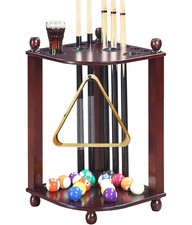 Bluewave Regent Corner Floor Cue Rack - Mahogany Finish