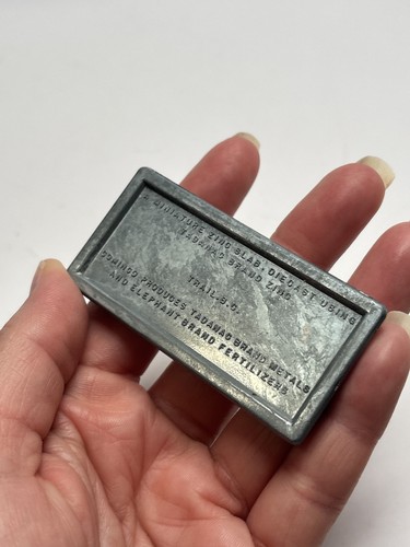 Cominco Mining Canada Trail B.C. SELTENE Zinkplatte 3,5 Unzen Tadanac Metall Vintage - Bild 6 von 6