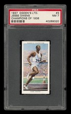 1937 Ogden's Ltd. Champions Of 1936 Set-Break # 3 Jesse Owens PSA 7 NM