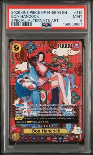2026 One Piece OP14 EB04 EN Boa Hancock Special Alternate Art #112 PSA 9 MINT