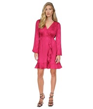 Michael Kors Womens Jacquard Snake Print Surplice Dress
