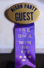 Richard Nixon Eisenhower campaign pin button political