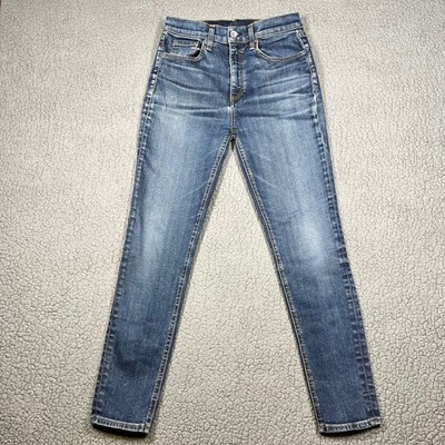 Rag & Bone High Rise Ankle Skinny Jeans Riverdale Wash Womens 27 Made in USA