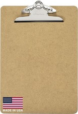 Officemate Recycled Wood Clipboard, 6 Inch Clip, 1 Pack Clipboard, Letter Size 