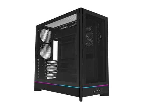 MONTECH HS01, ATX Mid-Tower PC Case, Gaming PC, High-Airflow, Reversible Layout,