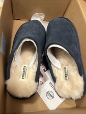 Fireside by Dearfoams Men  s Warwick Shearling Scuff Slippers Size 8