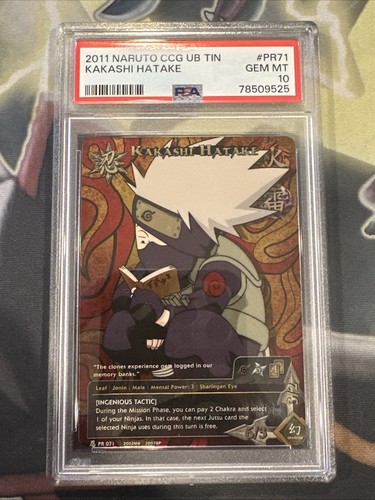 2011 Yu-Gi-Oh! Kakashi Hatake Naruto Bandai CCG Ultimate Battle Tins PSA 10