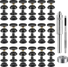72 Pieces 15MM Snap Fastener Kit Tool Snap Button Kit Snaps for Leather Snaps..