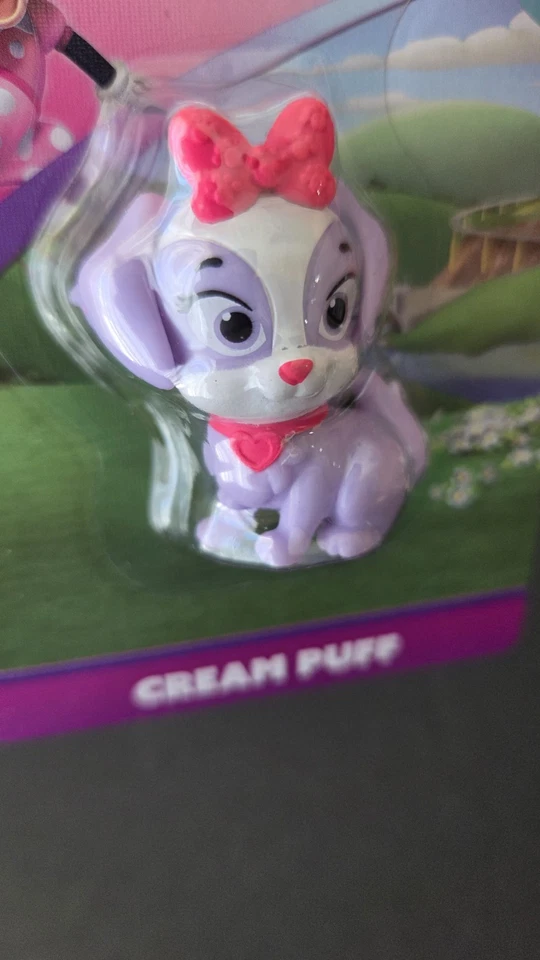 Disney Junior Minnie Mouse Cream Puff Figura 1.75" Cachorro Perro Juguete Coleccionable Foto 2 de 4