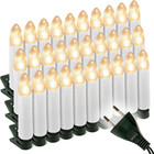 Weihnachtsbaumbeleuchtung Innen Grünes Kabel - Baum-Kerzen 30 LED / 50 LED Licht