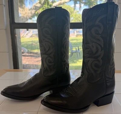 Dan Post Milwaukee Men's Western Black Hand Crafted Cowboy Boot 8.5