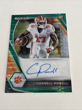 2021 Panini Prizm Draft Picks Cornell Powell Auto /25 Rookie Green Pulsar RC