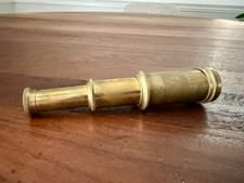 Vintage Solid Brass Handheld Marine Style Telescope Spyglass Multi Draw w/Cap