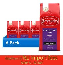 6 Pack Community Coffee New Orleans Blend Ground 12oz... wa