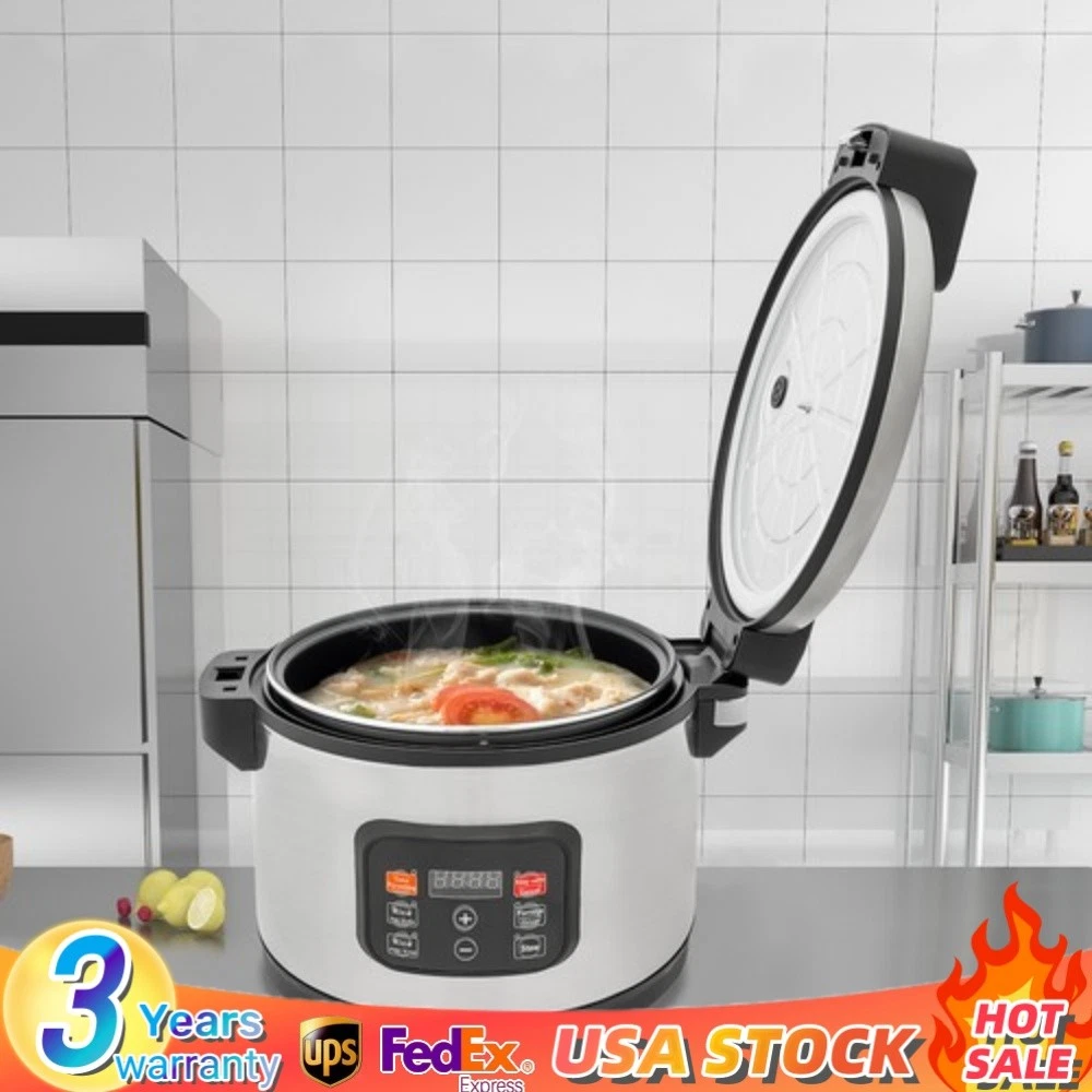 Kitchen Commercial Rice Cooker Non-Stick Pot 13L 24H Keep Warm Restaurant