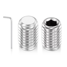 30pcs M2.5-0.45x5mm 18-8 Stainless Steel Flat Hex Socket Set Screws