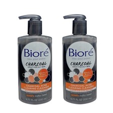 2 Biore Charcoal Acne Clearing Cleanser Salicylic Acid 6.77oz Oily Skin 4/2026